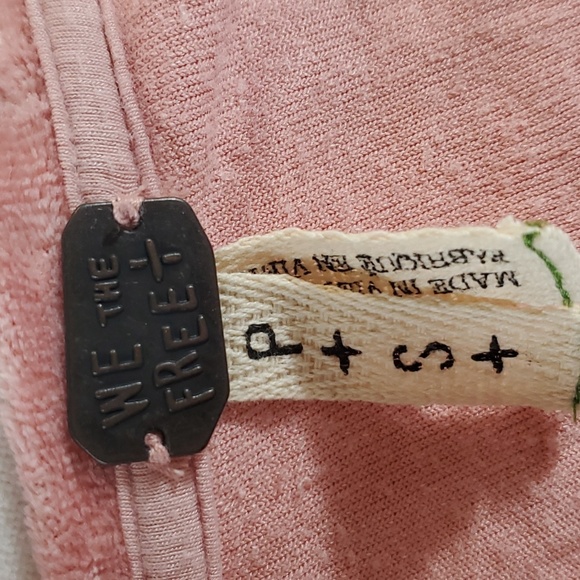 Free People passion flower crushed pink V-neck velvet tunic dress in size Small - Picture 9 of 10